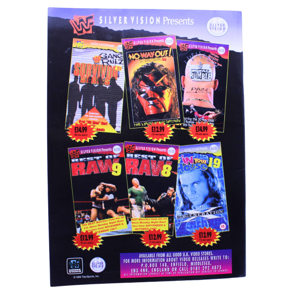 WWF Official Souvenir Programme – Mayhem in Manchester 1998
